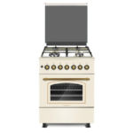 Cucina LAREL 4 Fuochi a Gas Forno elettrico 60x60cm Beige L60RBE