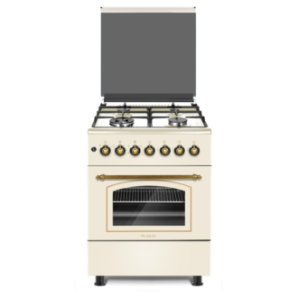 Cucina LAREL 4 Fuochi a Gas Forno elettrico 60x60cm Beige L60RBE