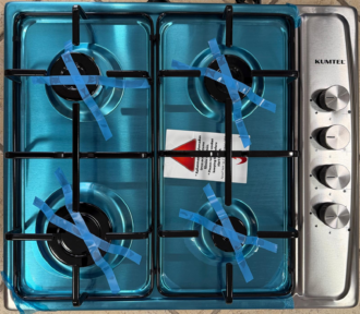 Piano cottura KUMTEL da Incasso a Gas 4 fuochi 60cm Inox M6-40BF INOX