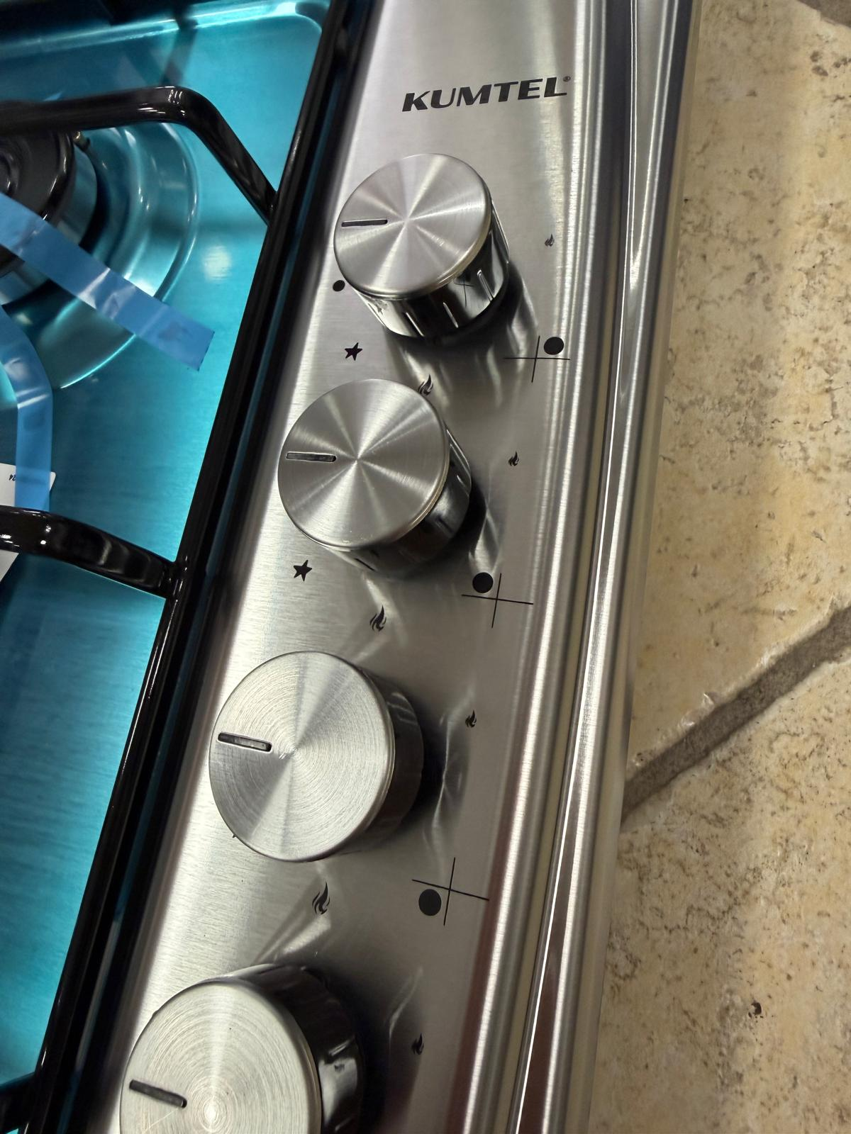 Piano cottura KUMTEL da Incasso a Gas 4 fuochi 60cm Inox M6-40BF INOX - immagine 4