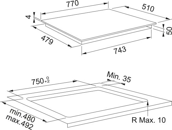 Piano Cottura Franke a induzione 4 Fuochi 75 cm in vetroceramica FMA804IFBK - immagine 2