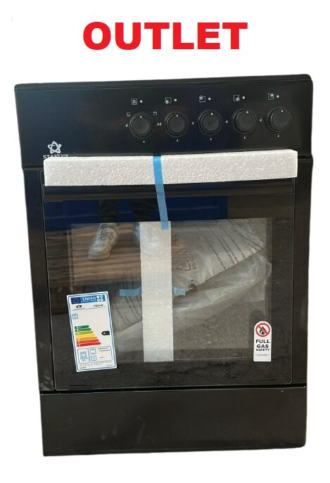 Cucina Staylux 4 Fuochi a Gas Forno a gas 60x60 LF66GG-40F BLACK/BLACK OUT.