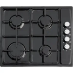 Piano cottura Staylux da Incasso a Gas 60 cm Nero/ghisa LX-410 BF INOX/NERO