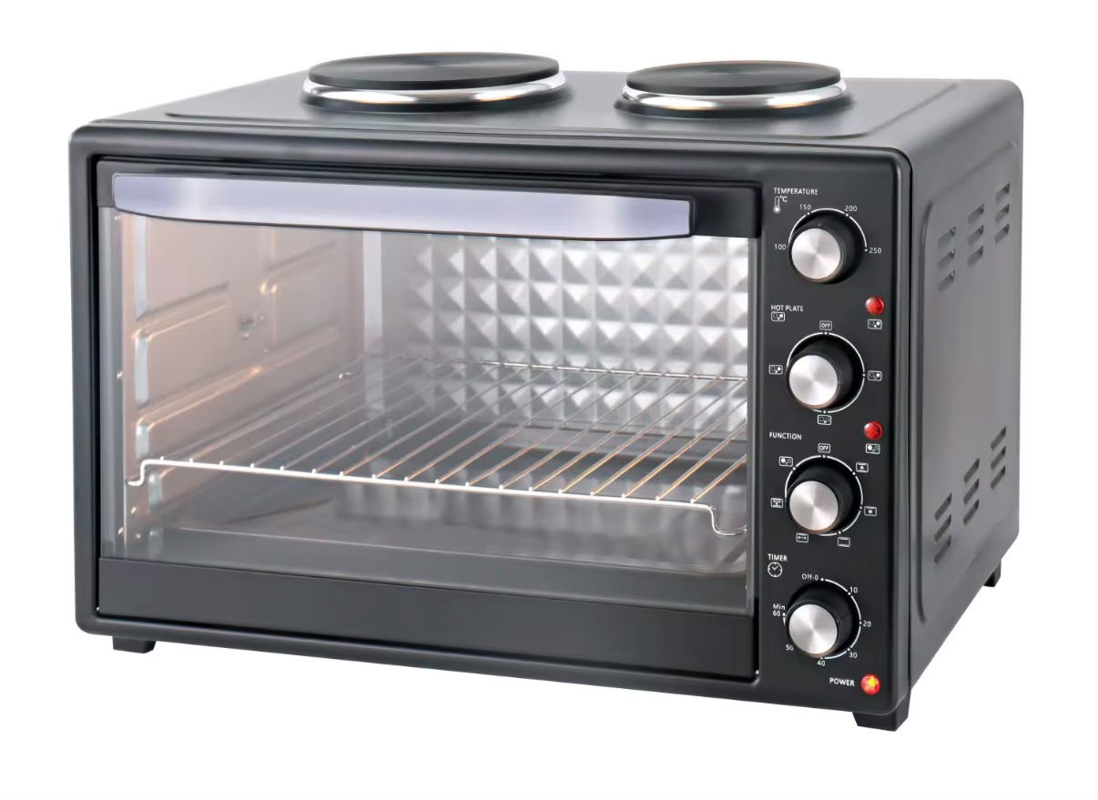 Fornetto Elettrico Kumtel 40 Lt con piastre superiori Colore Nero HLX-13560