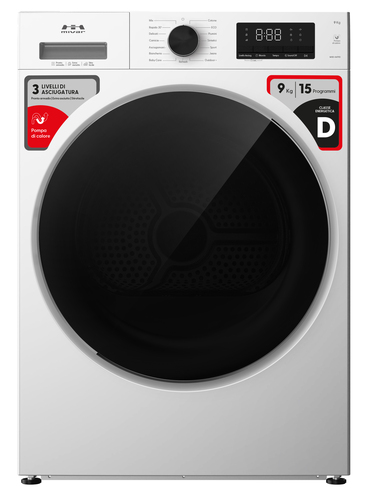 Asciugatrice MIVAR Standard 9 Kg Classe D a pompa di calore MVD-06T9D