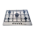 Piano cottura Larel Incasso a Gas 5 fuochi 70 cm colore  Inox/ghisa L858X