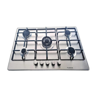 Piano cottura Larel Incasso a Gas 5 fuochi 70 cm colore Inox/ghisa L858X