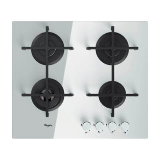 Piano Cottura Whirlpool a Gas 4 Fuochi 60 cm Vetro Bianco GOA 6423/WH