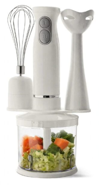 Tritatutto a immersione Master 3 in 1 potenza 200 Watt colore Bianco BL985MW-R