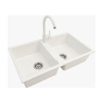 Lavello Staylux con 2 Vasche e miscelatore colore Bianco 8651B-B