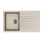 Lavello Apell 1 Vasca con gocciolatoio reversibile colore Avena cod: PTPL861GO