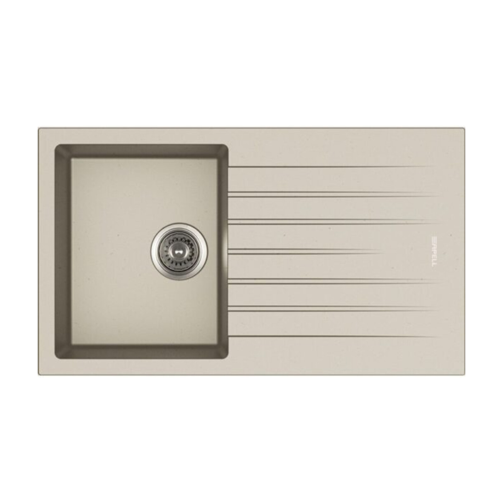 Lavello Apell 1 Vasca con gocciolatoio reversibile colore Avena cod: PTPL861GO